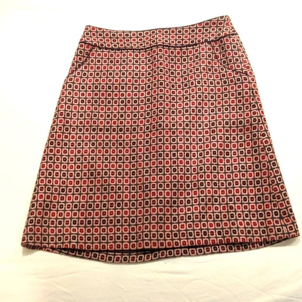 Worthington Size 4 Purple Patterned A-Line Skirt